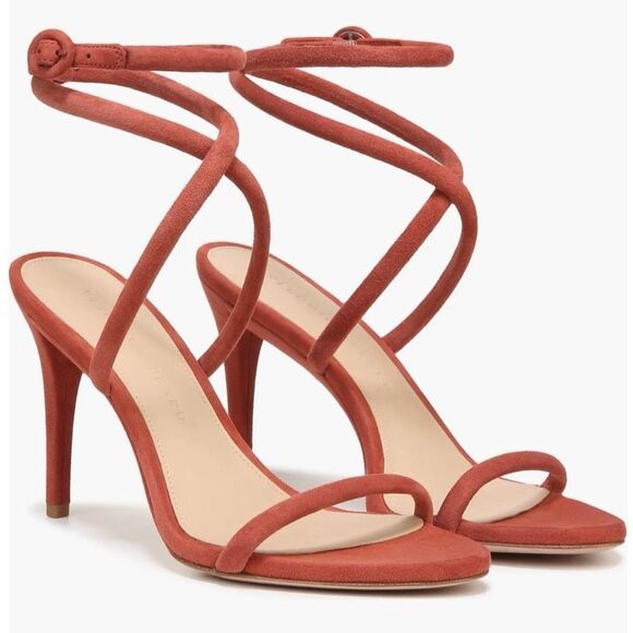 NIB Veronica Beard Women's Redwood Marceline Suede Heels Strappy Sandals Size 8.